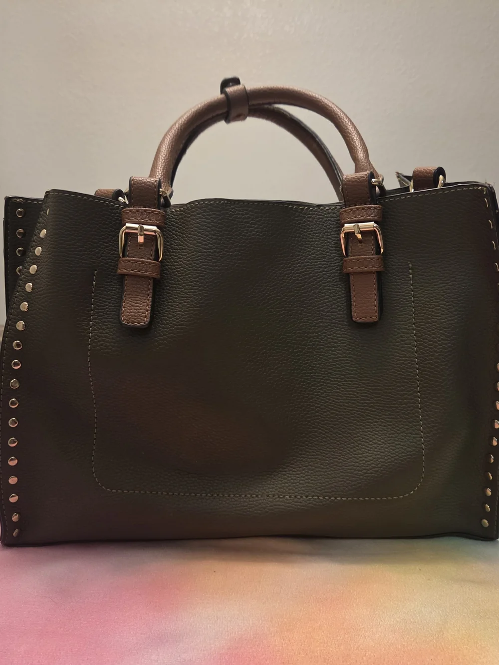 Marc New York Olive Green Leather Tote Purse